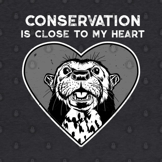 Otter Conservation Heart by Peppermint Narwhal